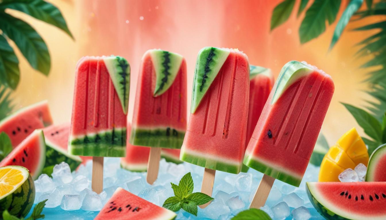 Refreshing Cucumber and Watermelon Mint Popsicles