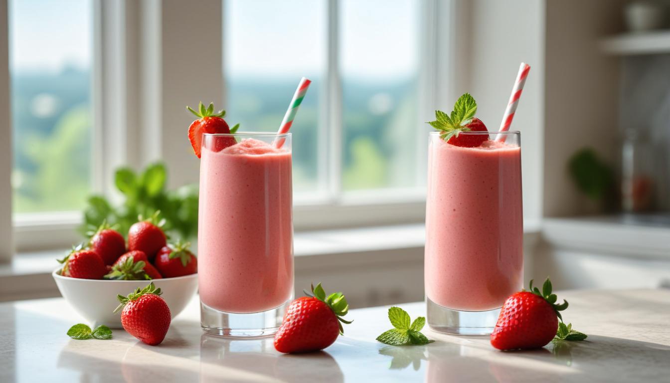 Çilekli Saç Güzelliği Smoothie Tarifi