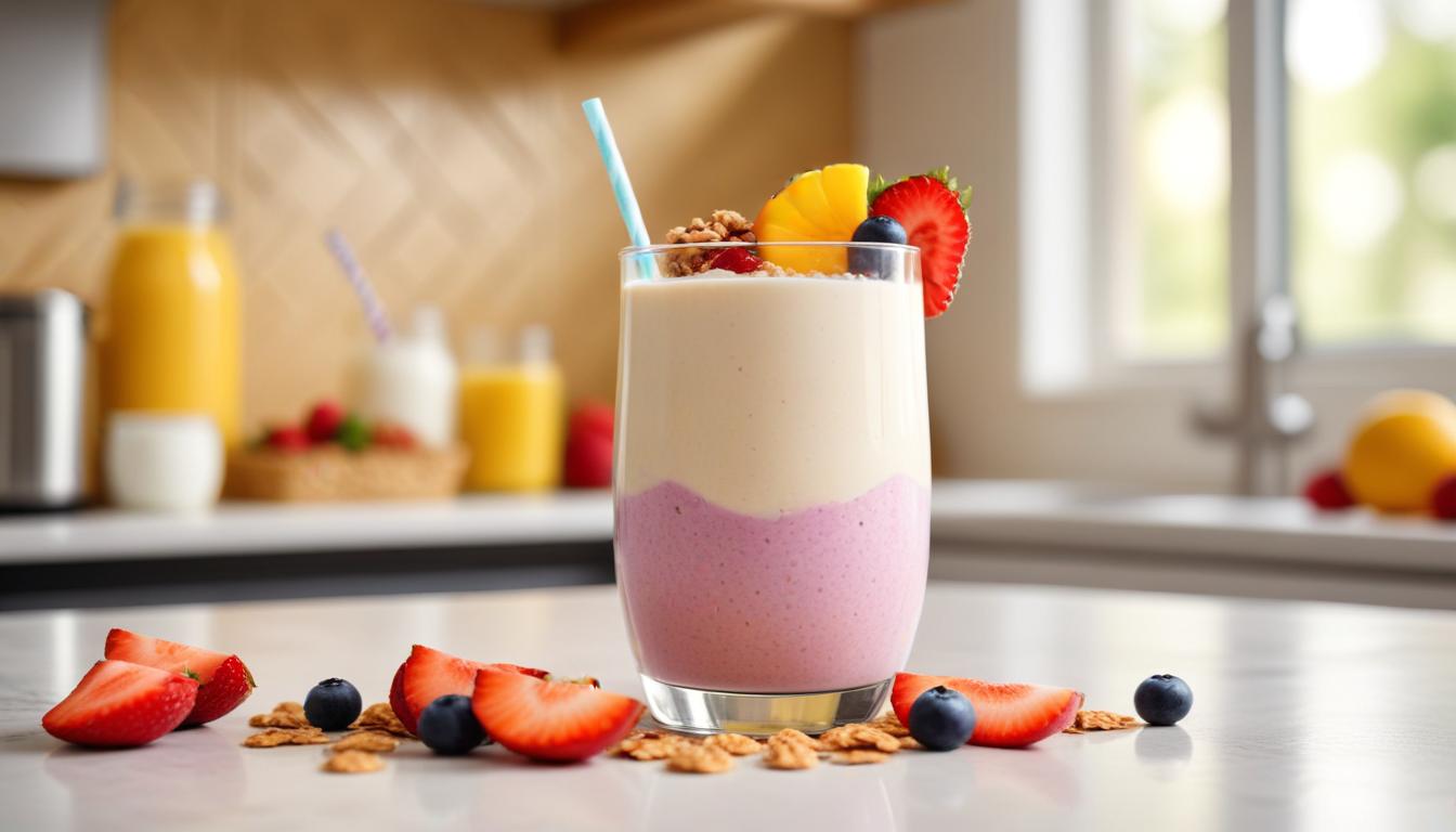 Işıldayan Cilt için Badem Sütü Smoothie