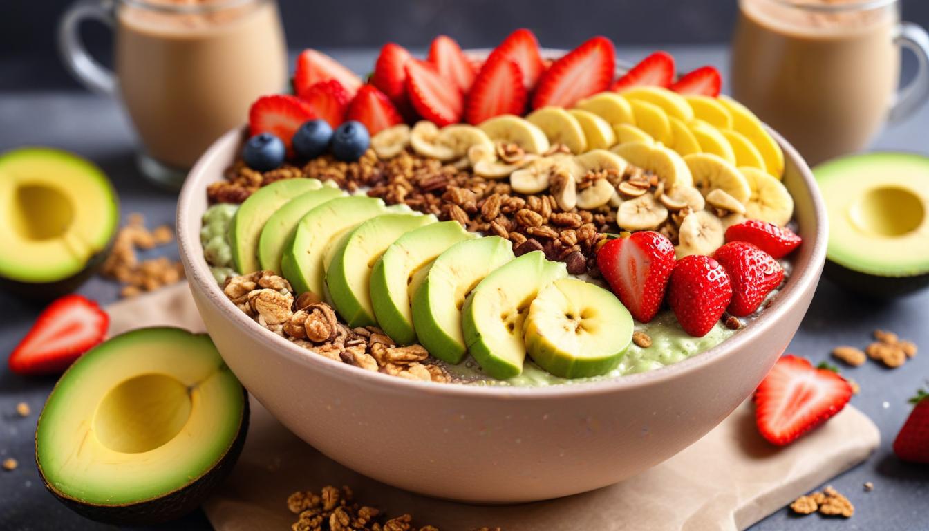 Avokado ve Kakao ile Parlaklık Veren Smoothie Bowl